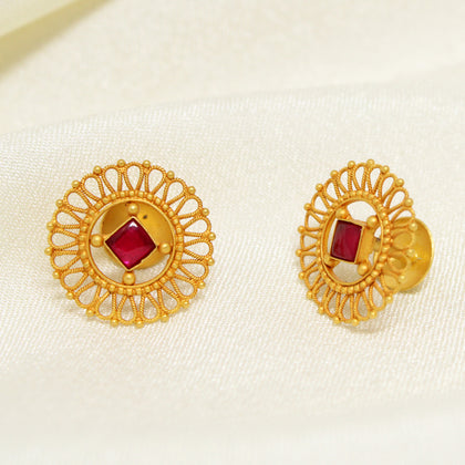 Red Stone Earring