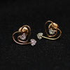 Heart Shape Diamond Stud