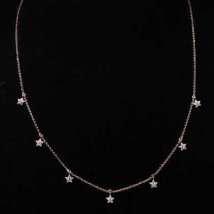 Star Shape Diamond Necklace