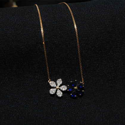 Blue Stone Diamond Necklace