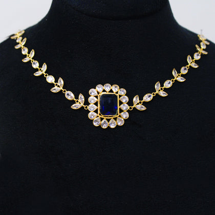 Blue Stone Choker Necklace