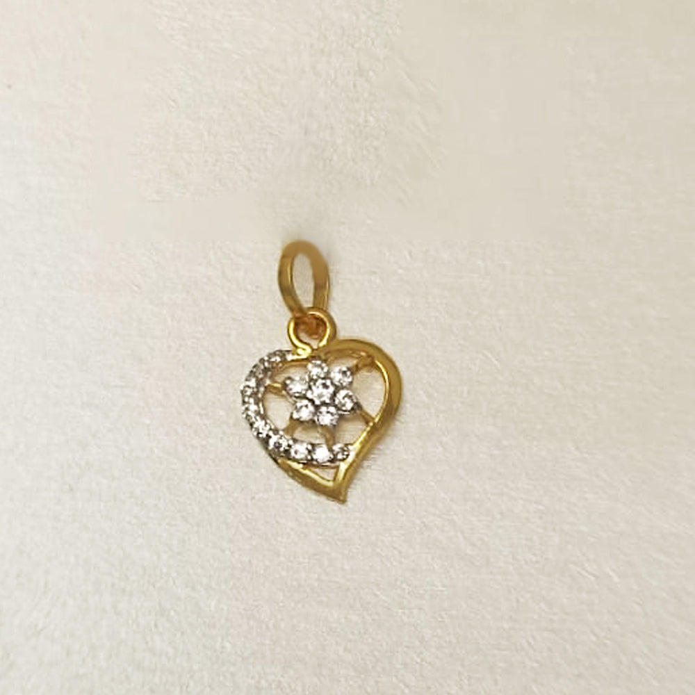 Flower With Heart Pendant