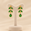 Green Leaf Drop Earring
