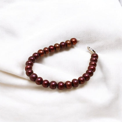 Red  Round Pearl Bracelet