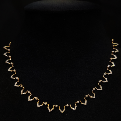 V Shape Diamond Necklace