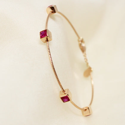 Red Stone Bangle