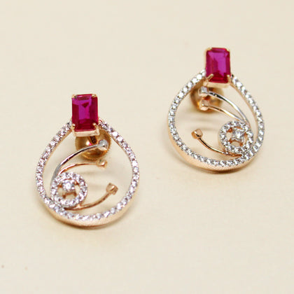 Pink Stone Earring