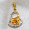Heart Shape Pendant with Rose