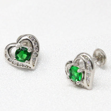 Heart Shape Silver Earring