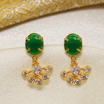 Green Stone Earring