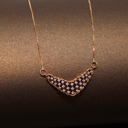 V Shape Diamond Necklace