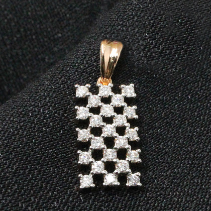 Box Shape Diamond Pendant