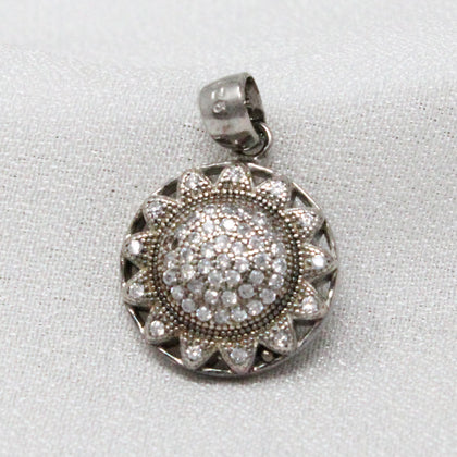 Sunflower Silver Pendant