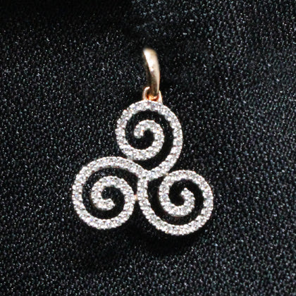 Triskelion Shape Diamond Pendant