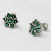 Green Stone Silver Earring