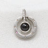 Lens Shape Silver Pendant