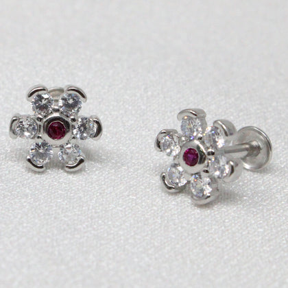 Flower Silver Earring