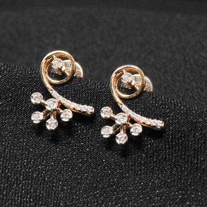 Flower Diamond Stud