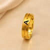 Black Enamel Finger Ring