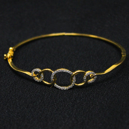 Circle Shape Diamond Bangle