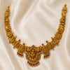 Devi Necklace With Red Stone Hanging