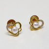 Heart Shape Pearl Stud