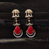 Diamond Earring With Ruby Stone