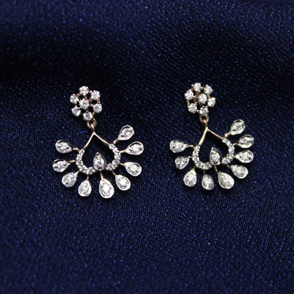 Flower Shape Diamond Earring