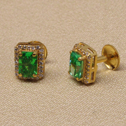 Green Stone Earring