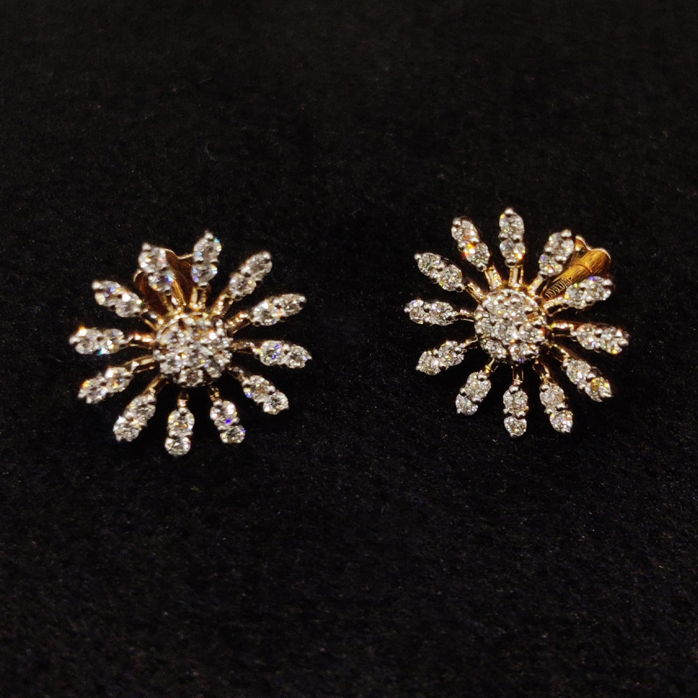 Flower Diamond Stud