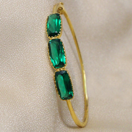 Green Stone Bangle