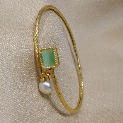 Green Stone Bangle