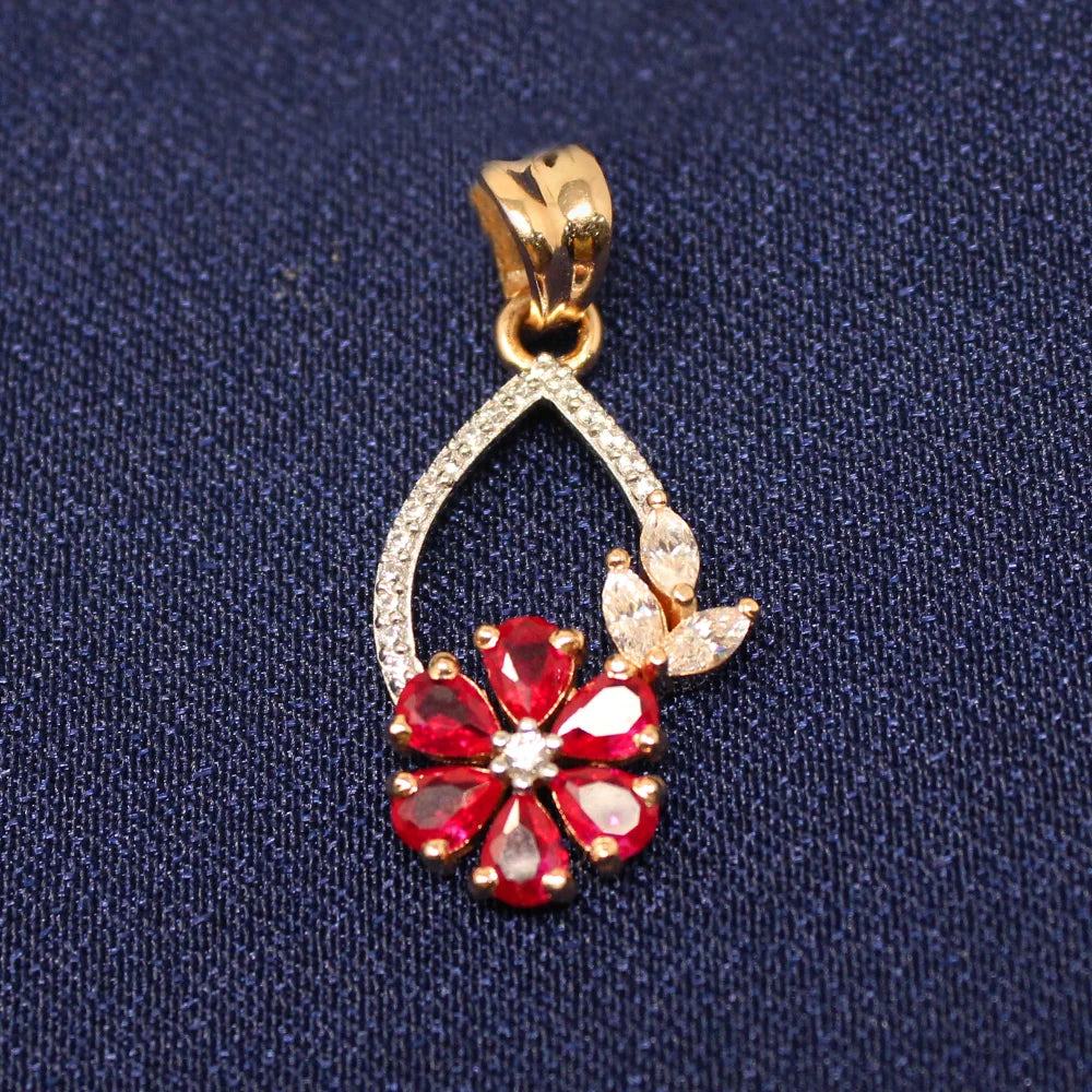 Rose Flower Stone Pendant
