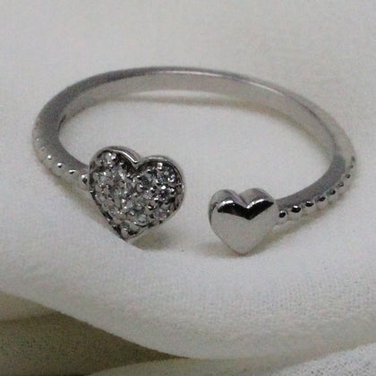 Heart Shape Platinum Finger ring
