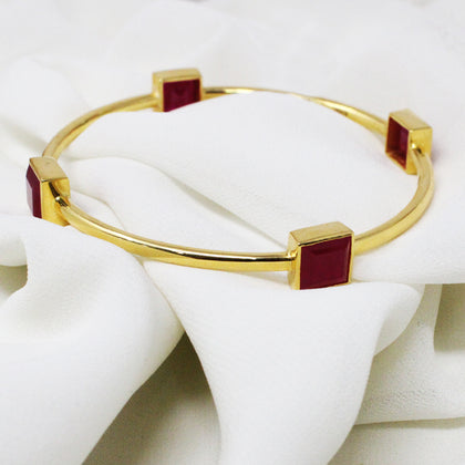 Red Stoned Bangle