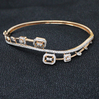 Square Diamond Bangle