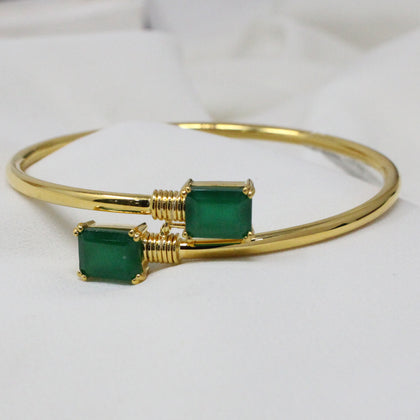 Green Stoned Bangle