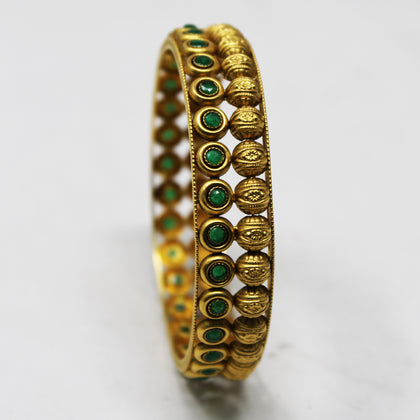 Traditional Green Stone Bangle