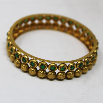 Traditional Green Stone Bangle