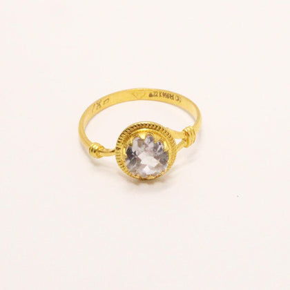 BIRTH STONE FINGER RING(aquamarine stone) - MyChungath Chungath Jewellery