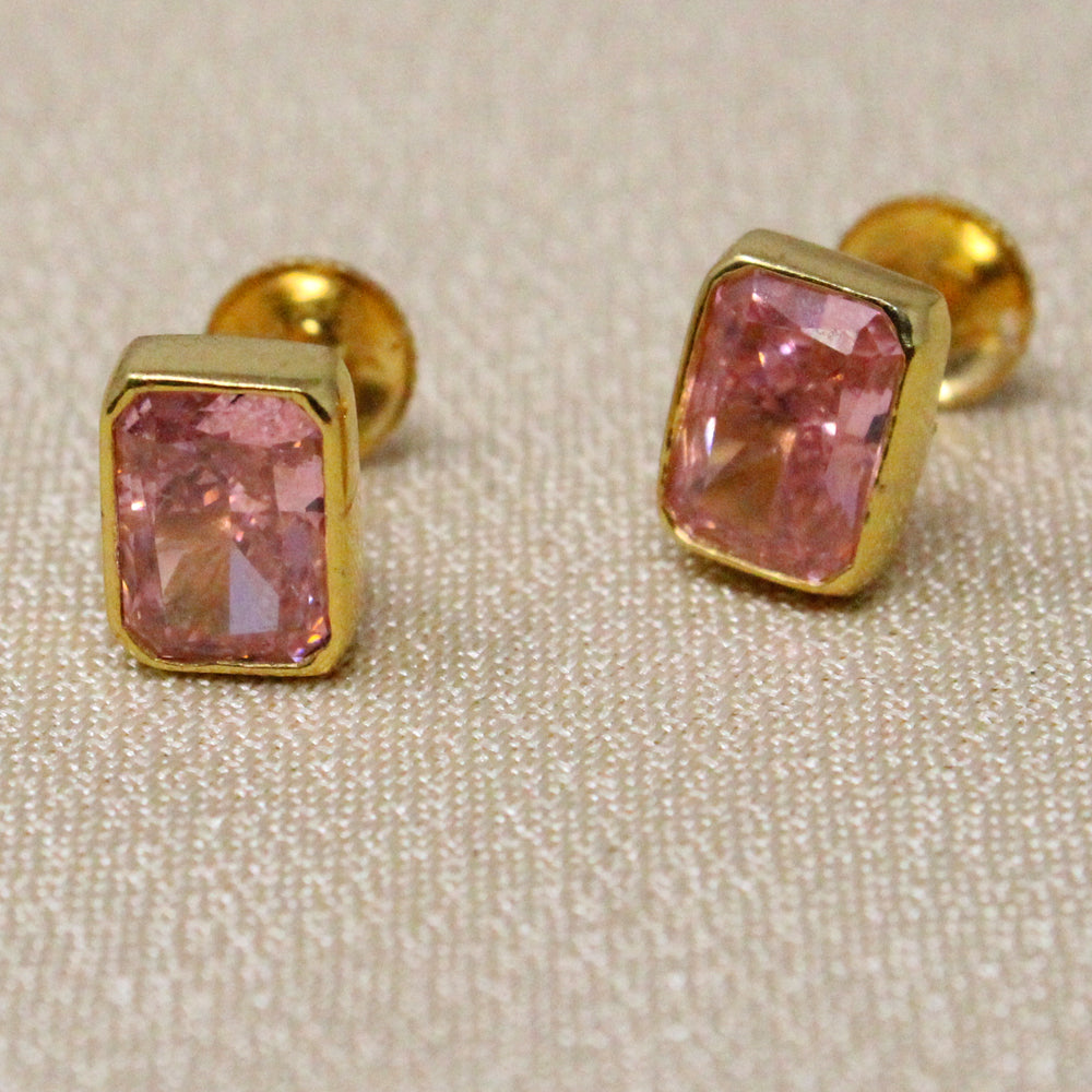 Pink Stone Earring