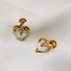 Heart with Flower Shaped Earring