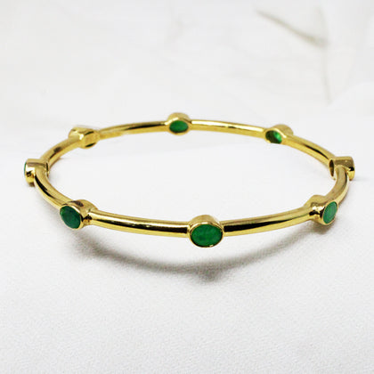 Green Stone Bangle