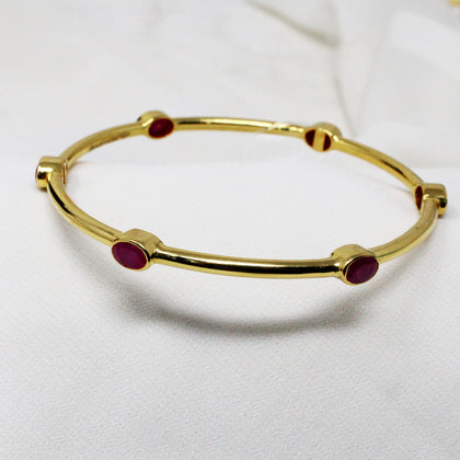 Red Stone Bangle