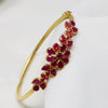 Red Stone Flower Bangle