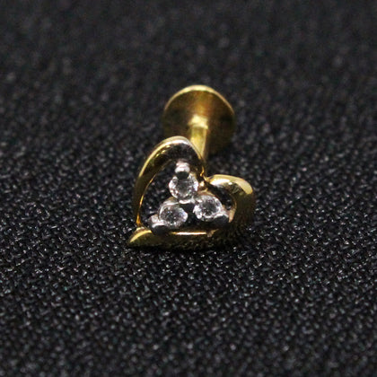 Heart Shape Diamond Nose pin