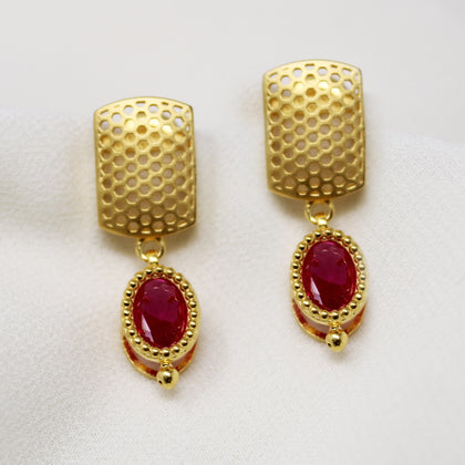 Red Stone Earring