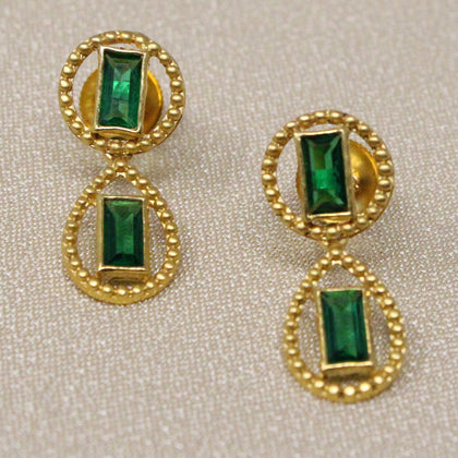 Green Stone Earring