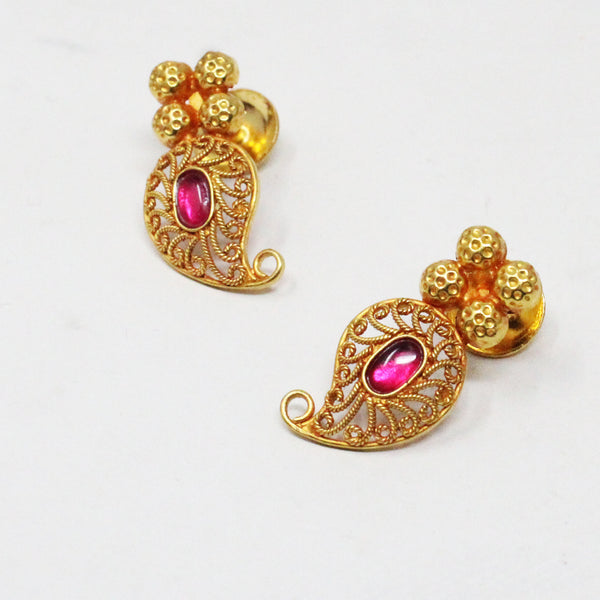 Buy Manga Thodu Earring with ruby in Kerala, India Chungath