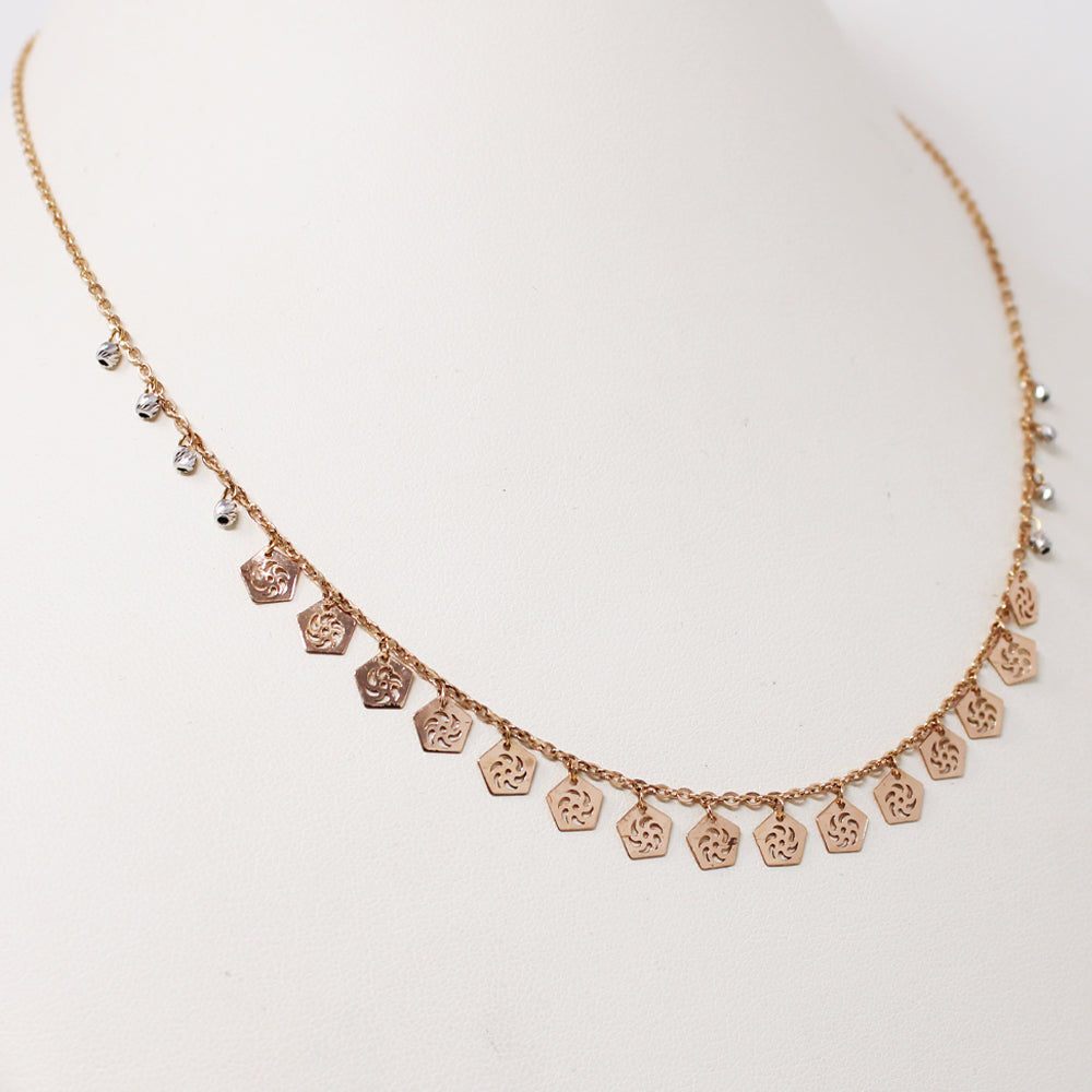 Polygon Shape Hanging Necklace